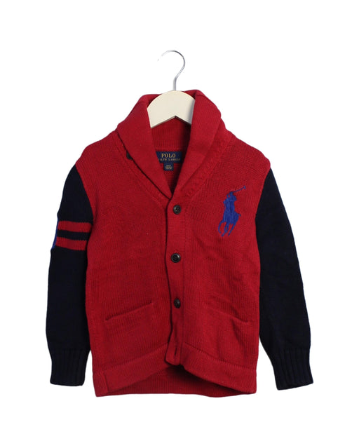A Red Lightweight Jackets from Polo Ralph Lauren in size 4T for boy. (Front View)
