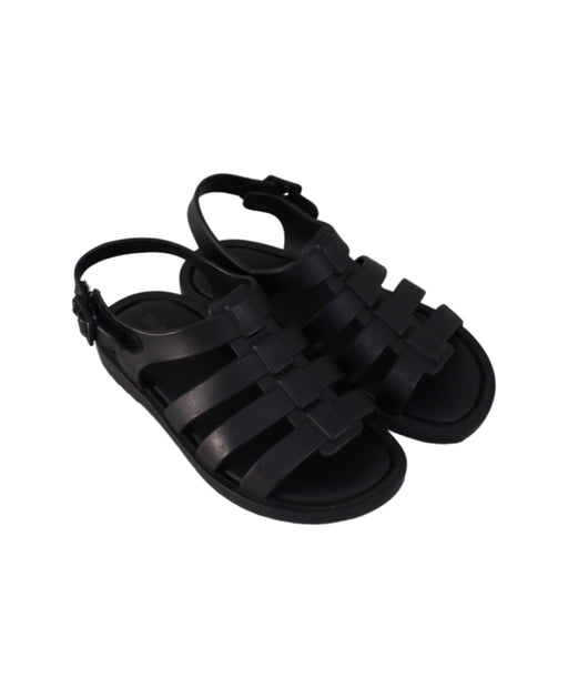 A Black Sandals from Mini Melissa in size 3T for girl. (Front View)