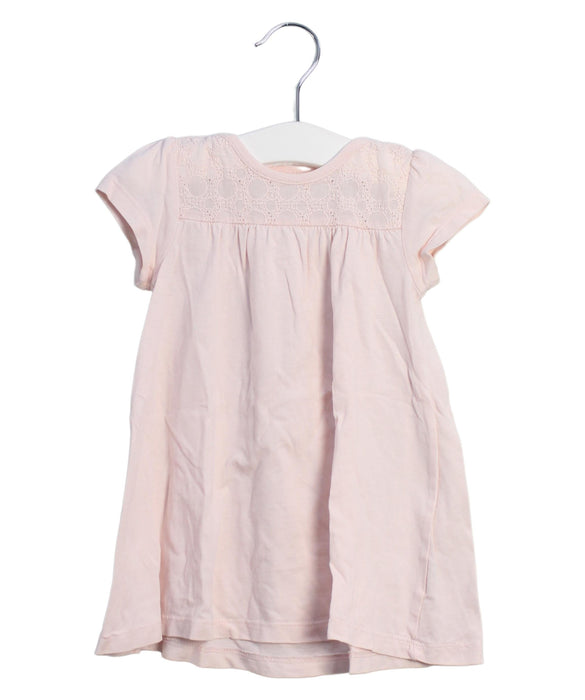 A Pink Short Sleeve Dresses from Bout'Chou in size 3-6M for girl. (Front View)