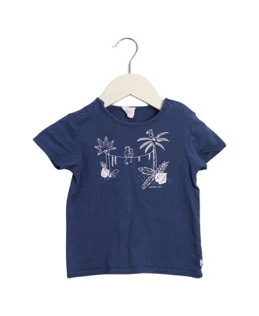A Blue Short Sleeve Tops from Carrément Beau in size 2T for girl. (Front View)
