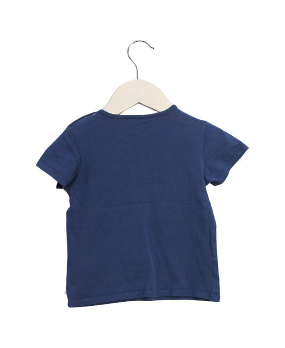 A Blue Short Sleeve Tops from Carrément Beau in size 2T for girl. (Back View)