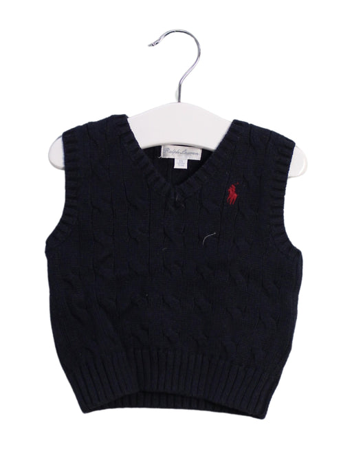 A Navy Sweater Vests from Ralph Lauren in size 3-6M for boy. (Front View)