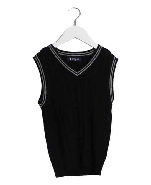 A Black Sweater Vests from Comme Ca Ism in size 7Y for boy. (Front View)