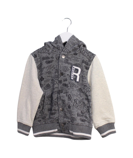 A Grey Lightweight Jackets from Roots in size 4T for boy. (Front View)