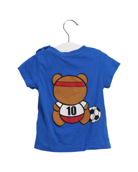 A Blue Short Sleeve T Shirts from Moschino in size 12-18M for boy. (Back View)