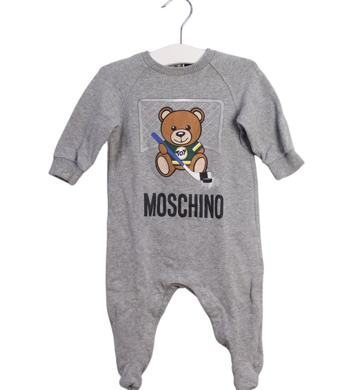 A Grey Onesies from Moschino in size 3-6M for boy. (Front View)