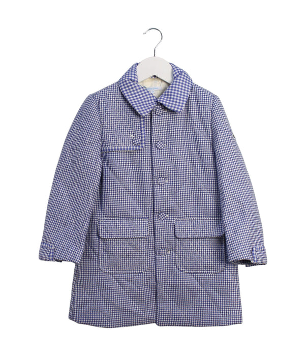 A Blue Coats from Nicholas & Bears in size 4T for boy. (Front View)