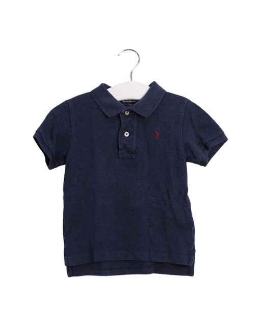 A Navy Short Sleeve Polos from Polo Ralph Lauren in size 12-18M for boy. (Front View)