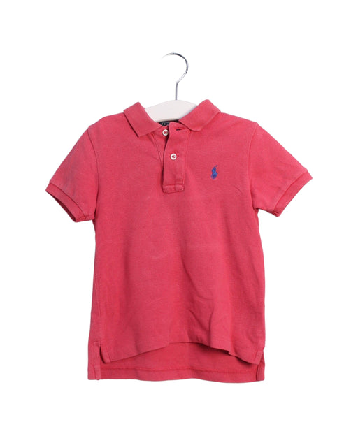 A Pink Short Sleeve Polos from Polo Ralph Lauren in size 12-18M for boy. (Front View)