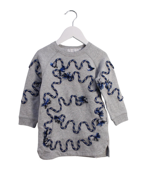 A Grey Crewneck Sweatshirts from Stella McCartney in size 4T for girl. (Front View)
