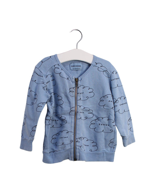 A Blue Lightweight Jackets from Bobo Choses in size 18-24M for boy. (Front View)