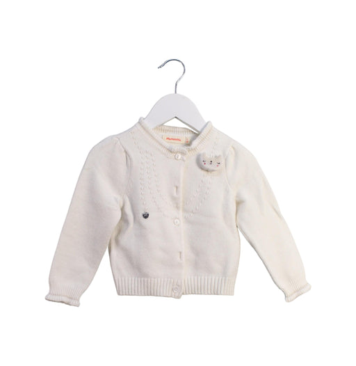 A White Cardigans from Momonittu in size 2T for girl. (Front View)