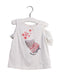 A White Sleeveless Tops from Momonittu in size 12-18M for girl. (Front View)