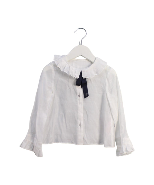 A White Shirts from Nicholas & Bears in size 3T for girl. (Front View)