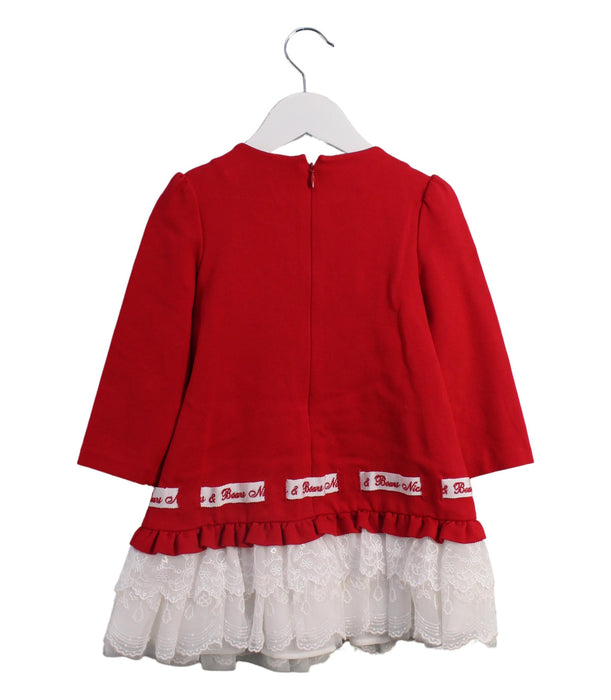 A Red Sweater Dresses from Nicholas & Bears in size 2T for girl. (Back View)