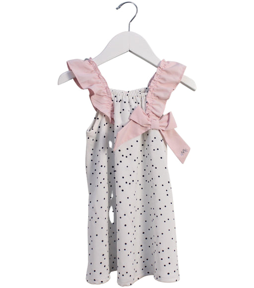 A White Sleeveless Dresses from Momonittu in size 2T for girl. (Front View)