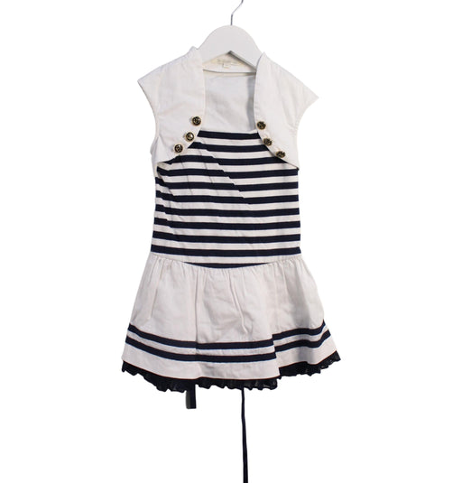 A White Sleeveless Dresses from Nicholas & Bears in size 2T for girl. (Front View)