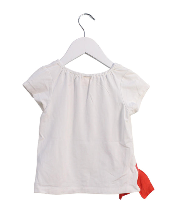 A White Short Sleeve T Shirts from Momonittu in size 2T for girl. (Back View)
