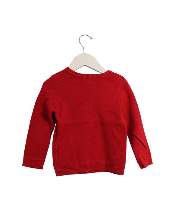 A Red Knit Sweaters from Momonittu in size 2T for girl. (Back View)
