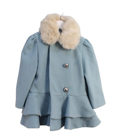 A Blue Coats from Monsoon in size 2T for girl. (Front View)