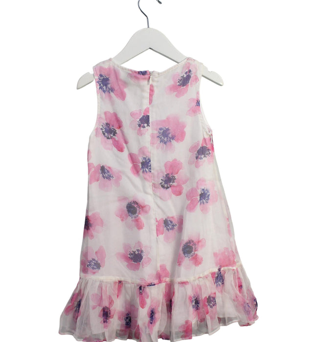 A Pink Sleeveless Dresses from Armani in size 4T for girl. (Back View)