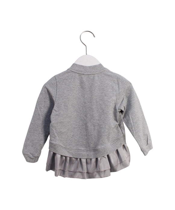 A Grey Zippered Sweatshirts from Momonittu in size 2T for girl. (Back View)