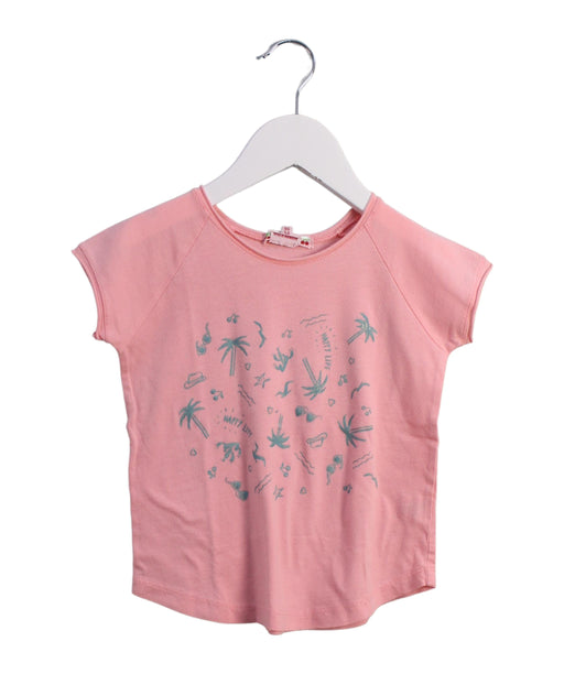 A Pink Short Sleeve T Shirts from Bonpoint in size 3T for girl. (Front View)