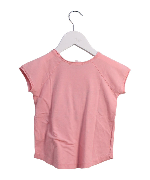 A Pink Short Sleeve T Shirts from Bonpoint in size 3T for girl. (Back View)