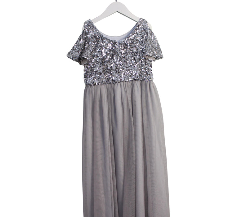 A Grey Short Sleeve Dresses from Monsoon in size 8Y for girl. (Back View)