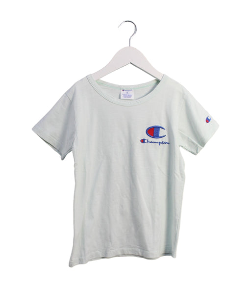 A Green Short Sleeve T Shirts from Champion in size 10Y for girl. (Front View)