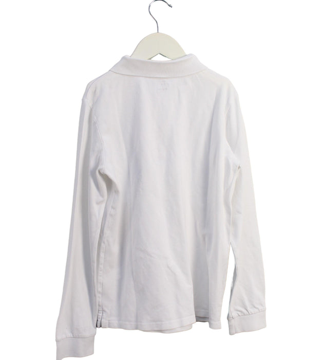 A White Long Sleeve Polos from Kingkow in size 12Y for boy. (Back View)