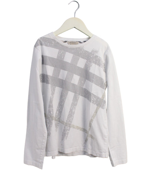 A White Long Sleeve Tops from Burberry in size 10Y for boy. (Front View)