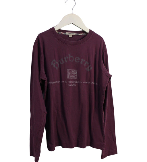 A Purple Long Sleeve Tops from Burberry in size 10Y for boy. (Front View)