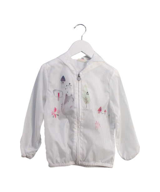 A White Lightweight Jackets from Momonittu in size 4T for girl. (Front View)