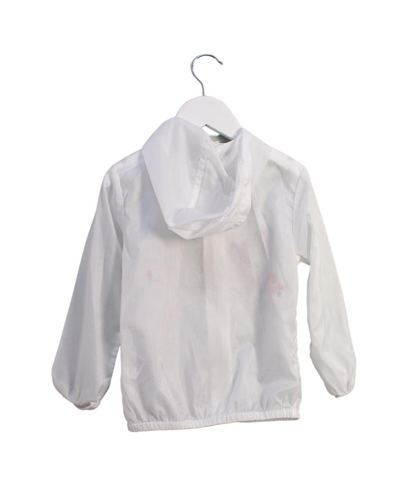 A White Lightweight Jackets from Momonittu in size 4T for girl. (Back View)