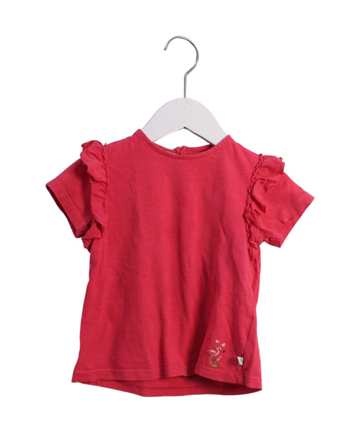 A Pink Short Sleeve T Shirts from La Compagnie des Petits in size 4T for girl. (Front View)