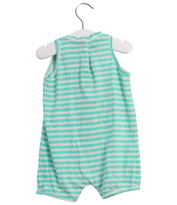 A Green Sleeveless Rompers from Bonnie Baby in size 3-6M for girl. (Back View)