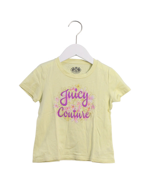 A Yellow Short Sleeve T Shirts from Juicy Couture in size 4T for girl. (Front View)