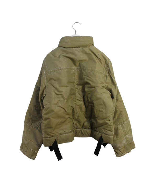 A Green Puffer/Quilted Jackets from Diesel in size 10Y for boy. (Back View)