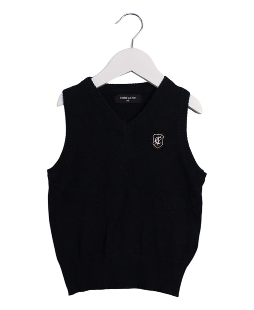 A Black Sweater Vests from Comme Ca Ism in size 18-24M for boy. (Front View)