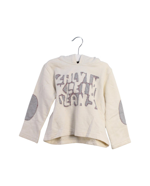 A Ivory Sweatshirts from Calvin Klein in size 2T for boy. (Front View)