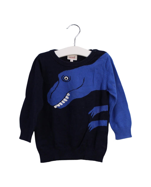A Navy Crewneck Sweatshirts from Seed in size 2T for boy. (Front View)