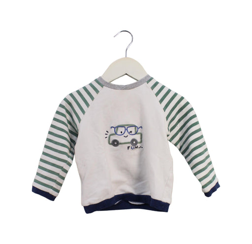 A Ivory Crewneck Sweatshirts from Mayoral in size 12-18M for boy. (Front View)