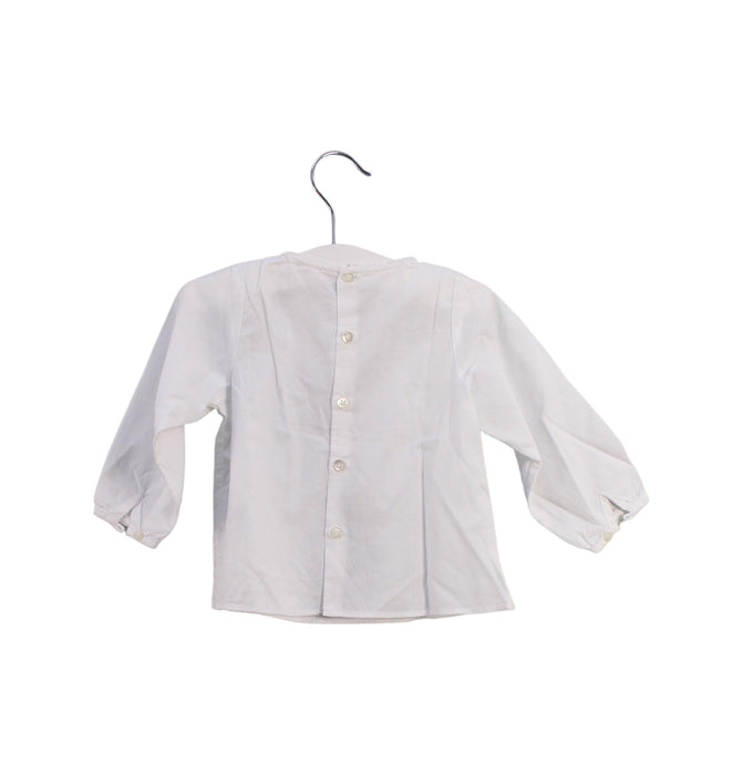 A White Long Sleeve Tops from Jacadi in size 3-6M for girl. (Back View)