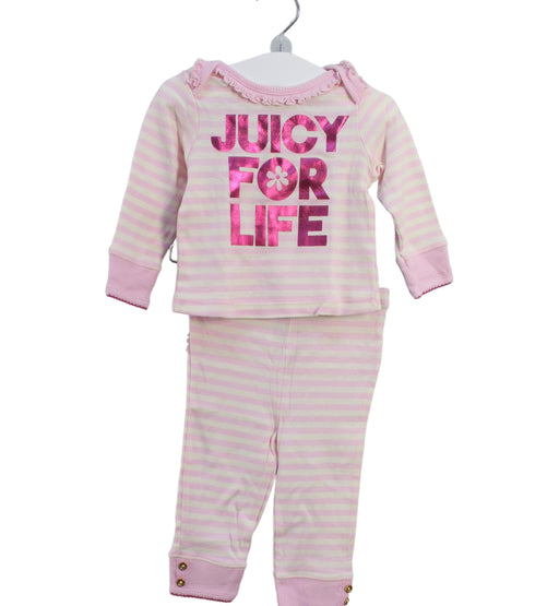 A Pink Pants Sets from Juicy Couture in size 3-6M for girl. (Front View)