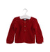 A Red Cardigans from Petit Bateau in size 6-12M for girl. (Front View)