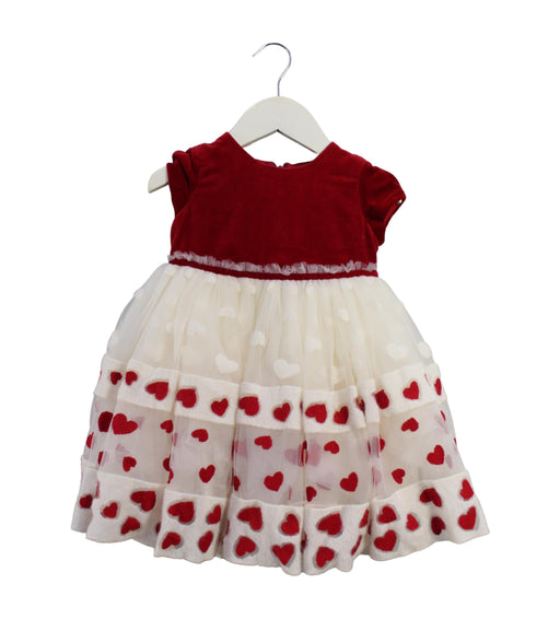 A Red Short Sleeve Dresses from Monnalisa in size 12-18M for girl. (Front View)