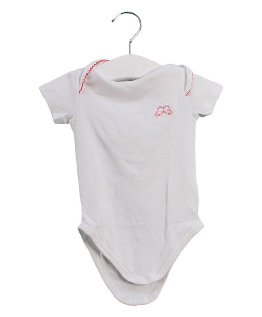 A White Short Sleeve Bodysuits from Marie Chantal in size 3-6M for girl. (Front View)