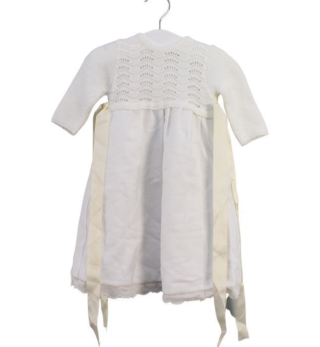 A White Sweater Dresses from Mebi in size Newborn for girl. (Front View)