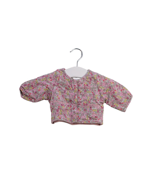 A Pink Cardigans from Petit Bateau in size Newborn for girl. (Front View)